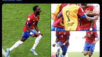 Bahkan kemenangan ini diperoleh satu-satunya tembakan tepat ke gawang yang berhasil merobek jala tim Samurai Biru. Foto: Twitter