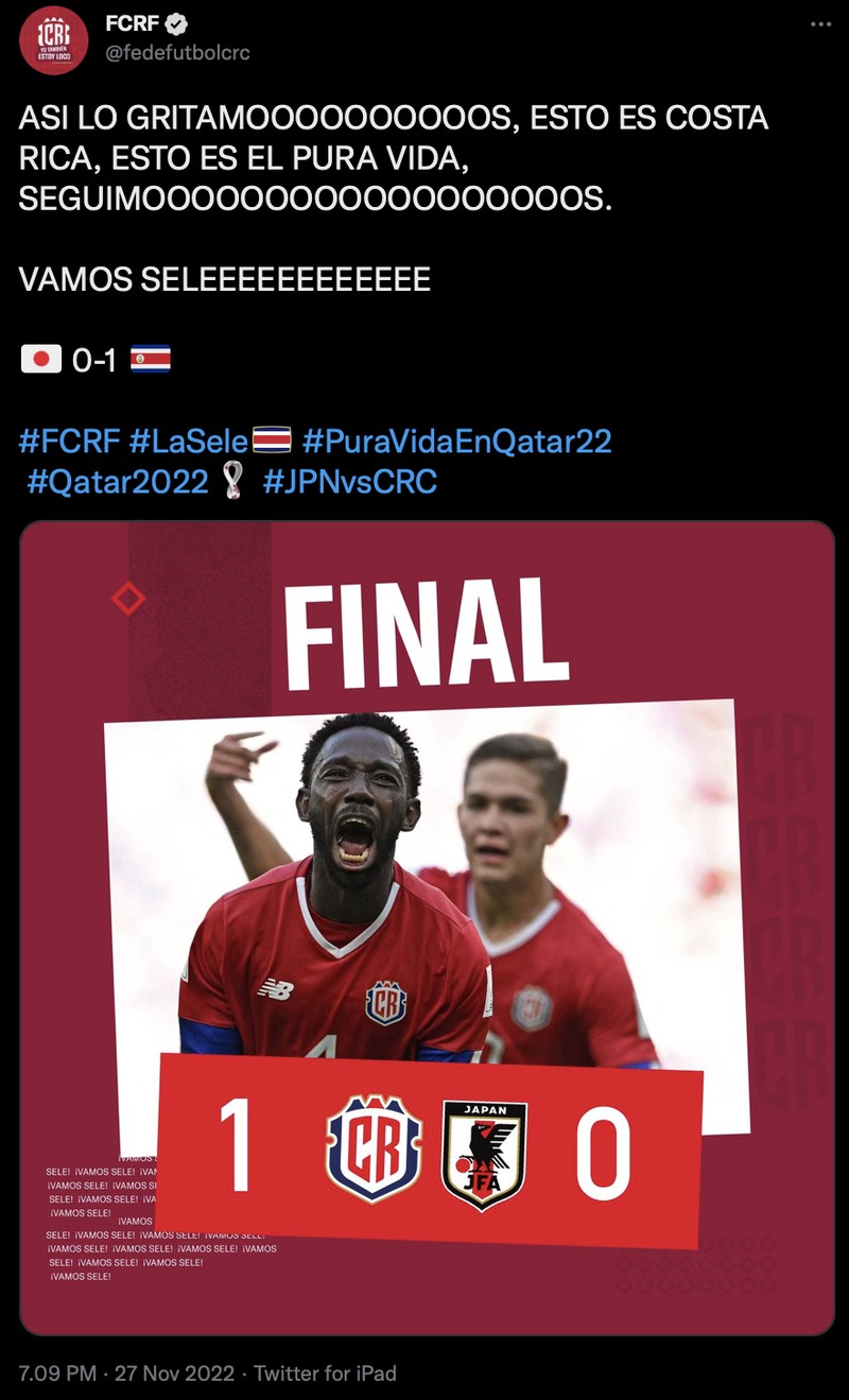 Meme Jepang vs Kosta Rika