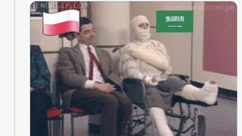 Sedangkan Arab Saudi, harus babak belur. Padahal sebelumnya, tampil ciamik menang lawan tim kuar Argentina. Foto: Twitter