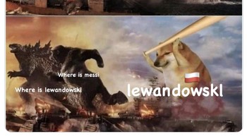 Meme amukan Lewandowski bungkam fans Arab Saudi. Foto: Twitter