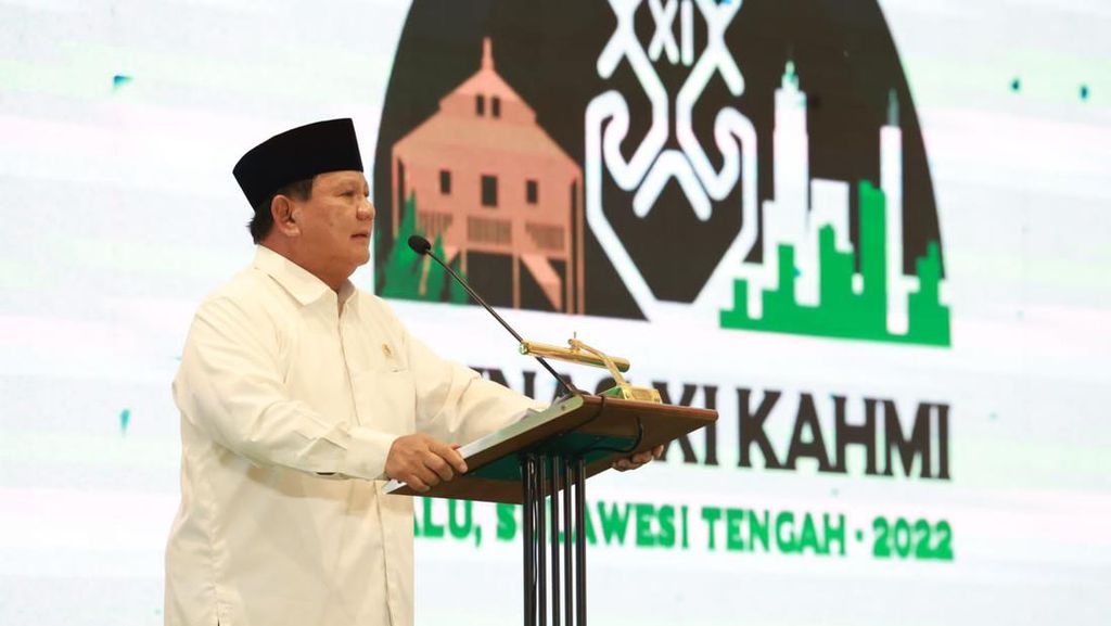 Hadiri Munas KAHMI, Prabowo Sanjung HMI Fraksi Terbesar di DPR