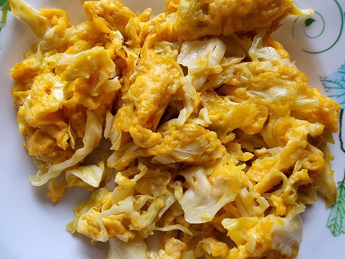 Resep Telur Orak-arik Daun Kol