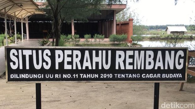 Situs cagar budaya perahu kuno di Rembang. Foto diambil Selasa (22/11/2022).