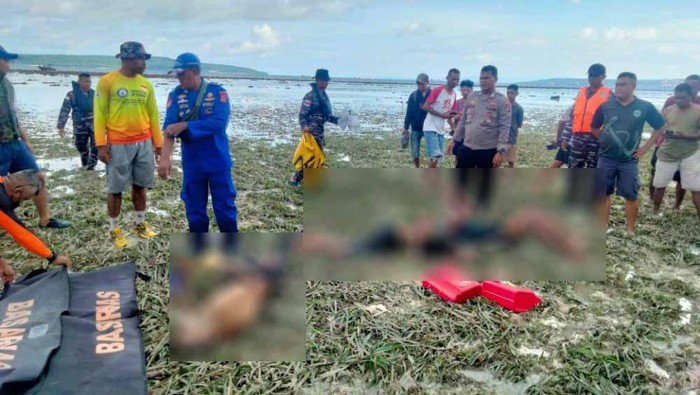 Tiga mayat laki-laki ditemukan mengapung di Pantai Lalendo, Desa Bolok, Kabupaten Kupang, NTT, Minggu (27/11/2022) pagi.