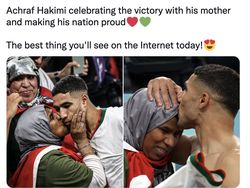 Viral Bintang Maroko Achraf Hakimi Cium Ibu Usai Libas Belgia
