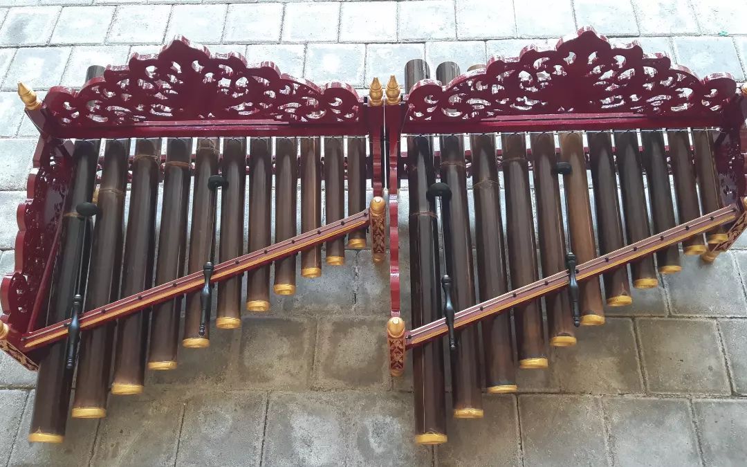 Alat musik tradisional rindik buata Gede Edi pengusaha muda asal Buleleng. Foto: Made Wijaya Kusuma
