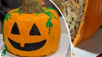 Tak ada yang menyeramkan, pada perayaan halloween kemarin seorang netizen memamerkan hasil kue buatannya. Tidak bertema horor tetapi kuenya berhasil mengecoh orang-orang yang mengira bahwa itu labu parang sungguhan. Foto: Brightside