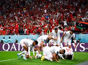 Nyanyian Merdu Fans Maroko untuk Palestina di Piala Dunia 2022