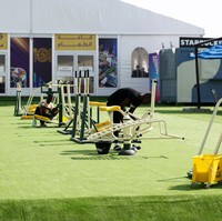 Tidak ketinggalan gym outdoor tepat di depan restoran. (Foto: Fu Tian/China News Service via Getty Images)