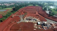 Progres pembangunan Lake Series, cluster-cluster dengan 30 fasilitas eksklusif di Shila at Sawangan yang menjadi bagian dari township Vasanta Eco Town. 
