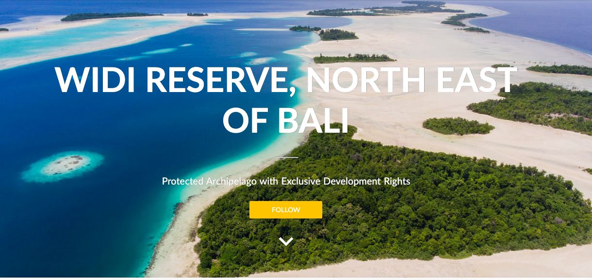 Lelang pengelolaan Kepulauan Widi di Maluku Utara, di Sotheby's. (Tangkapan layar situs Sotheby's Concierge Auctions)