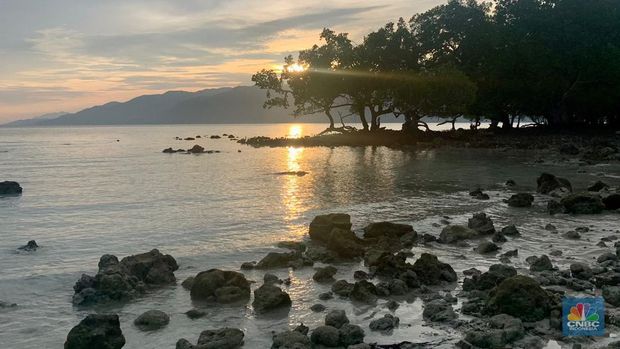 Pantai Tongke Lima, Alor Barat, Nusa Tenggara Timur. (CNBC Indonesia/ Maikel Jefriando)