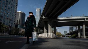 Penampakan Sepinya Pusat Bisnis di Beijing Gegara Lockdown