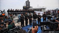 Puan maharani menyampaikan pidatonya.