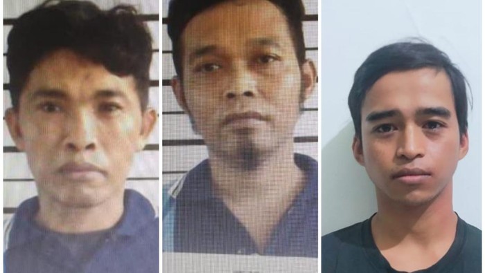 Tampang tiga tahanan lapas Sragen yang masih buron, A, M, dan Z. Foto diunggah Senin (28/11/2022).