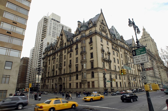 The Dakota The Dakota Apartments across from the Imagine memorial to John Lennon in Strawberry Fields in Central Park in New York. December 8, 2015 is the 35th Anniversary of Lennon's death in 1980 outside his home in the Dakota Apartments by crazed gunman Mark David Chapman. (Photo by Richard Levine/Corbis via Getty Images)
