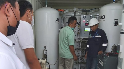 Generator oksigen di Rumah Sakit Nyitdah, Tabanan, Bali.