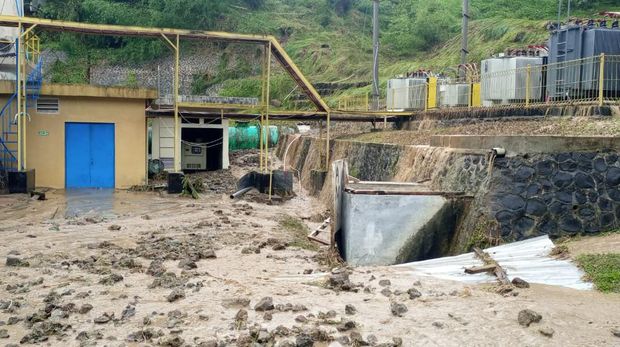 Kondisi PLTM di Bungbulang, Garut yang jebol