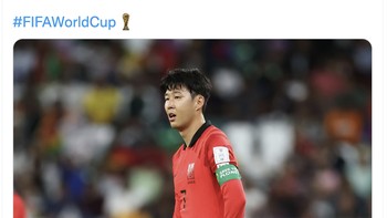 Akun Tottenham Hotspur memuji perjuangan Heung Min Son dan tim Korea yang disebut telah memberikan segalanya. Foto: Twitter