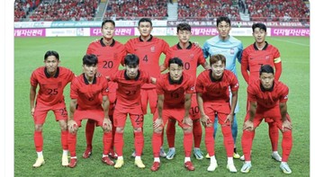 Bagaimanapun, Korea tetap bisa berbangga dengan penampilan timnas yang terus berjuang. Foto: Twitter