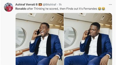 Meme Kocak Ronaldo Curi Gol Bruno Fernandes