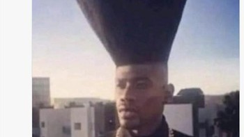 Gaya rambut Ronaldo saat laga selanjutnya. Foto: Twitter