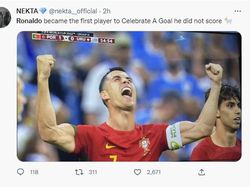 Meme Kocak Ronaldo Curi Gol Bruno Fernandes