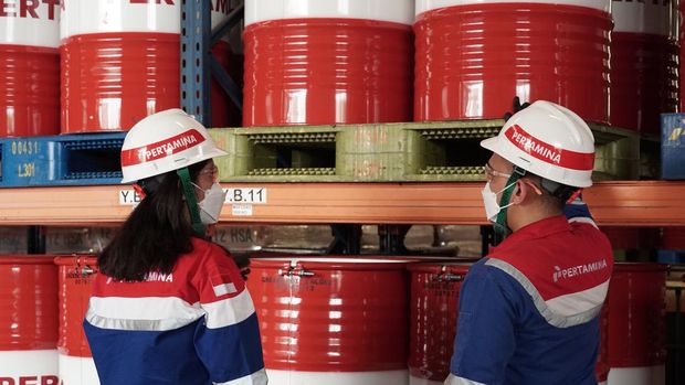 Pabrik oli Pertamina Lubricants di Jakarta Utara