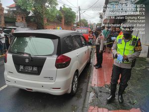 Pria Asal Tabanan Ditemukan Tewas dengan Mulut Berbusa di Mobil