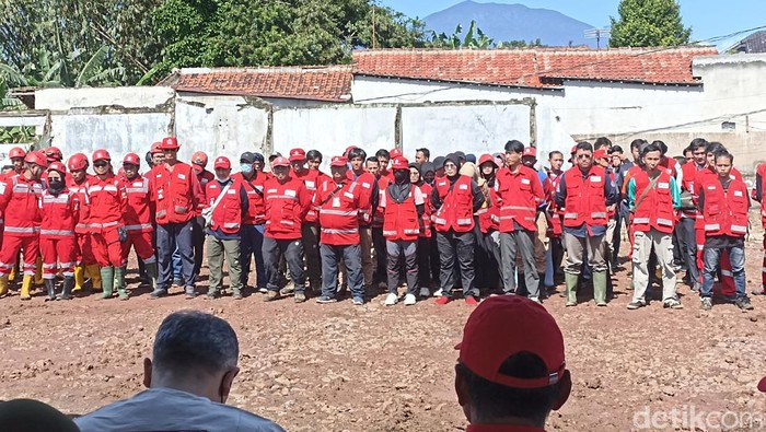 Ratusan relawan PMI disiagakan untuk penanganan dan pemulihan pasca bencana gempa.