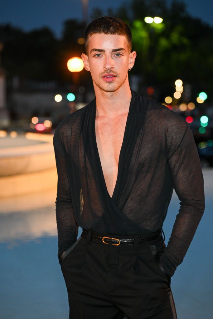 PARIS, FRANCE - SEPTEMBER 27: (EDITORIAL USE ONLY - For Non-Editorial use please seek approval from Fashion House) Manu Rios attends the Saint Laurent Womenswear Spring/Summer 2023 show as part of Paris Fashion Week  on September 27, 2022 in Paris, France. (Photo by Stephane Cardinale - Corbis/Corbis via Getty Images)