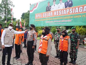 Personel Gabungan Siap Antisipasi Bencana Hidrometeorologi di Sidoarjo
