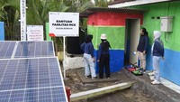 Sebagai bagian dari gerakan hidup bersih dan sehat Perwira Penggerak melakukan peremajaan fasilitas MCK warga di Dusun Bondan sebagai bagian dari kampanye terwujudnya Perilaku Hidup Bersih dan Sehat (PHBS).