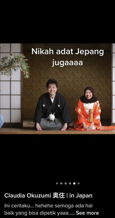 Kisah pasangan dari berbagai negara viral di media sosial, Claudia Khansa Okuzumi dan Wataru Okuzumi.
