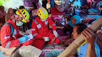 Tim Siaga Bencana juga melakukan pemeriksaan kepada korban gempa Cianjur.