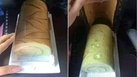 Menyambangi toko kue, netizen ini tertarik dengan bolu gulung bermotif cantik yang dilihatnya. Setibanya di rumah ternyata motif tersebut adanya penutup untuk bolu gulung yang polos. Foto: 1cak.com