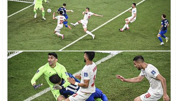 Proses terjadinya gol yang membuat Pulisic cedera dan langsung dilarikan ke rumah sakit. Foto: Twitter