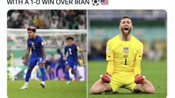 Menang 1-0 atas Iran dalam pertarungan yang sengit, Amerika sukses maju ke babak 16 besar Piala Dunia 2022. Foto: Twitter