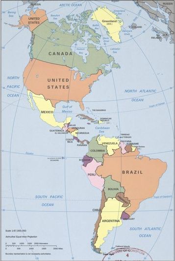 Peta Amerika.