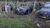 Seorang YouTuber bernama Colin Smith mengabadikan penampakan kuburan mobil klasik di sebuah hutan di Inggris.