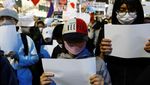 Aksi Solidaritas di Tokyo Tolak Lockdown China