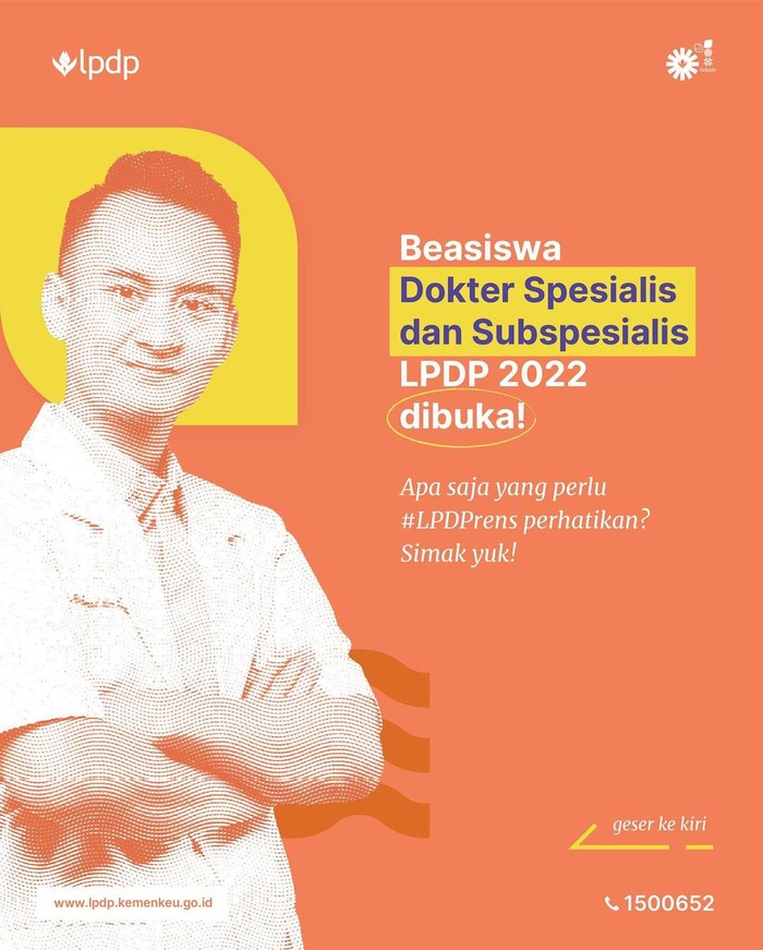 Beasiswa LPDP Dokter Spesialis dan Subspesialis 2022.