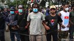 Atribut Papua Merdeka Mejeng Saat Demo Mahasiswa di Patung Kuda