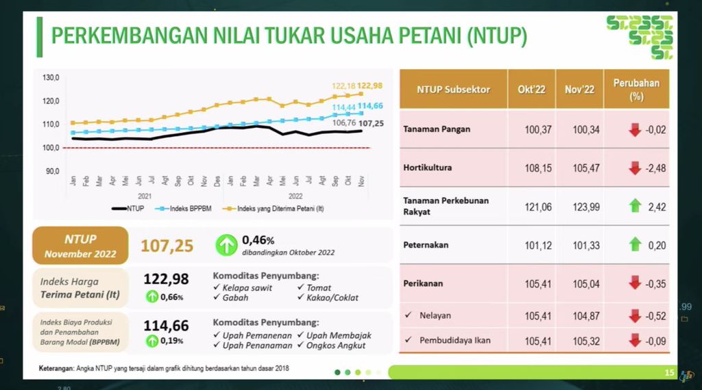 Deputi Bidang Statistik Distribusi dan Jasa (Disjas) BPS, Setianto Memberikan Keterangan Pers Rilis BPS 1 Desember 2022. (Tangkapan Layar Youtube BPS)