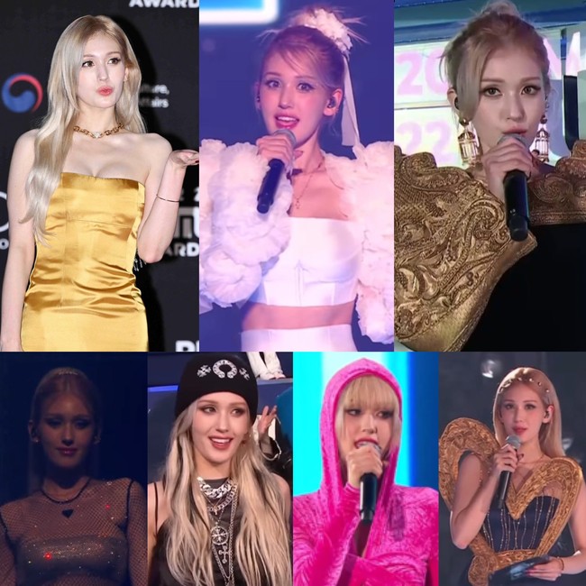 Jeon Somi viral jadi perbincangan netizen Korea karena berganti-ganti kostum nyentrik di hari pertama MAMA 2022 sebagai MC. Penyanyi blasteran Korea-Kanada itu dinilai telah menyulap acara penghargaan musik Korea jadi acara penghargaan global karena kefasihannya dalam berbahasa Inggris. Foto: dok. Twitter @hourlysomi