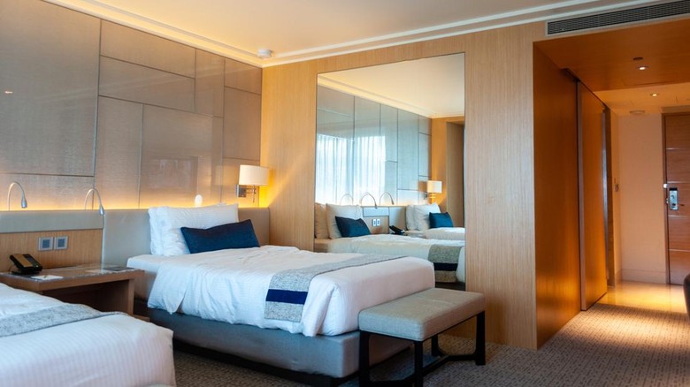 interior of a comfortable and cozy hotel room