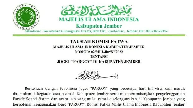 Joget Pargoy Haram oleh Fatwa MUI Jember
