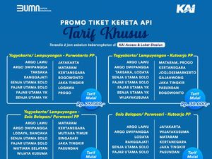 PT KAI Daop 6 Tebar Promo Tarif Khusus Mulai 1 Desember, Ini Rinciannya