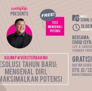 Gratis, Tes Mengenali Bakat dan Potensi Diri, Yuk Daftar! Gratis, Tes Mengenali Bakat dan Potensi Diri, Yuk Daftar!
