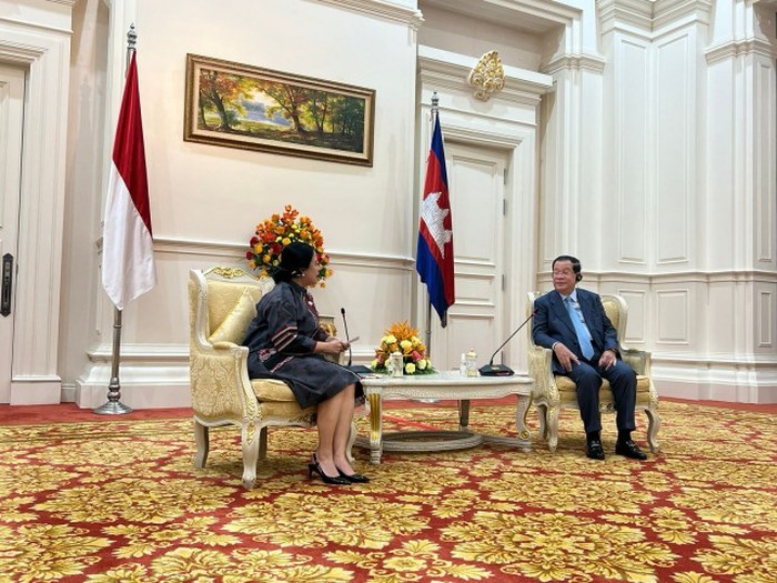 Ketua DPR RI Puan Maharani saat bertemu dengan Perdana Menteri Kamboja Hun Se